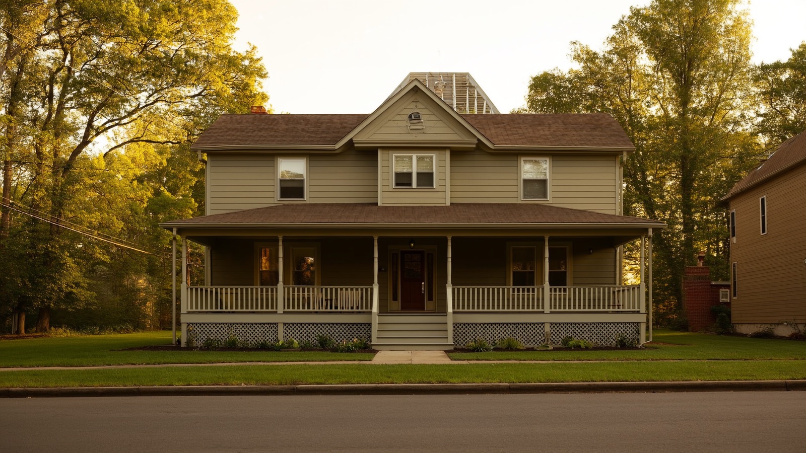 Classic Wisconsin craftsman bungalow home on a tree-lined street